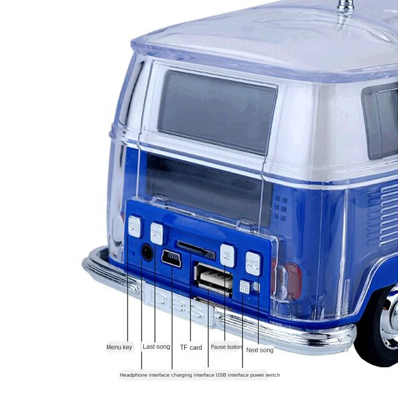 Bluetooth-динамик сабвуфер квадратный танцевальный автобус модель автомобиля карта