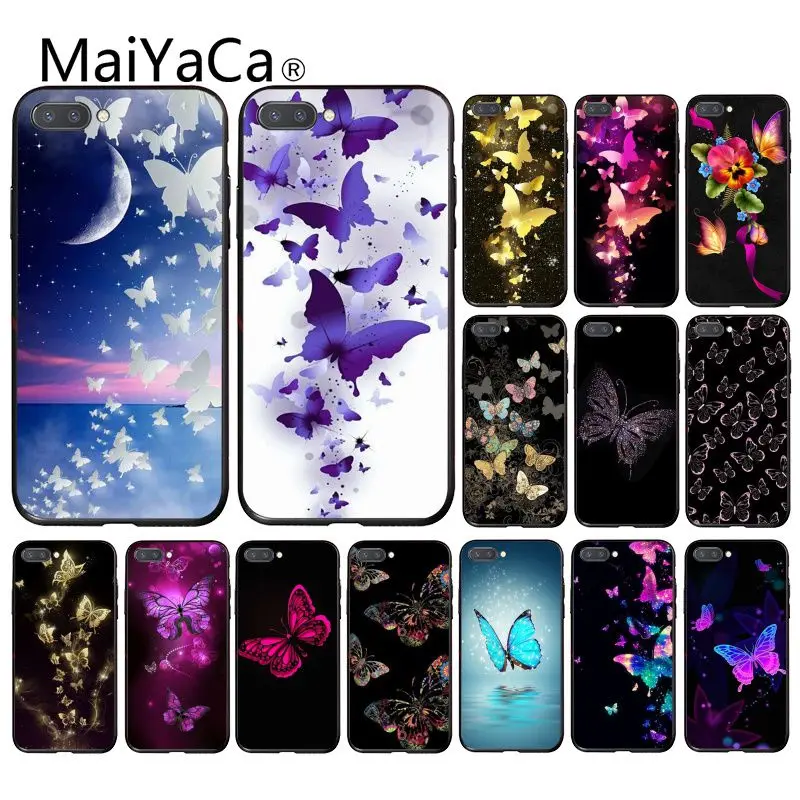 Красивый чехол Maiyaca с бабочками и цветами для телефона Huawei Honor 8X 9 10 20 Lite 7A Pro 7C 10i 9X