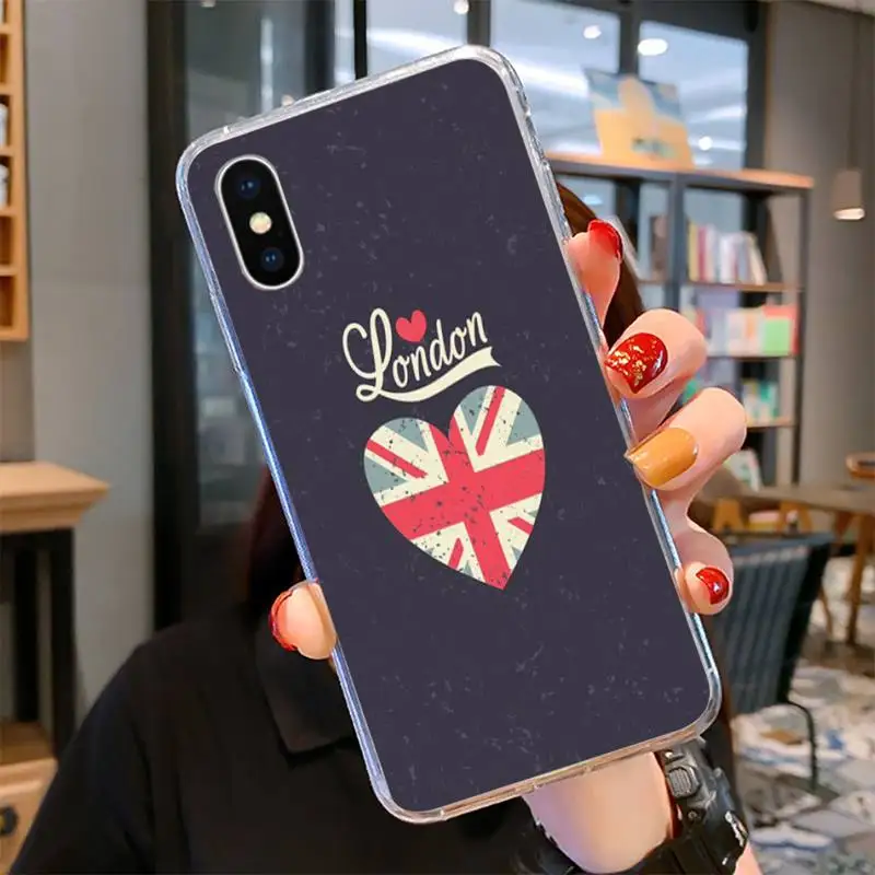 LJHYDFCNB Флаг Великобритании Лондон Мягкий силиконовый чехол для телефона из ТПУ