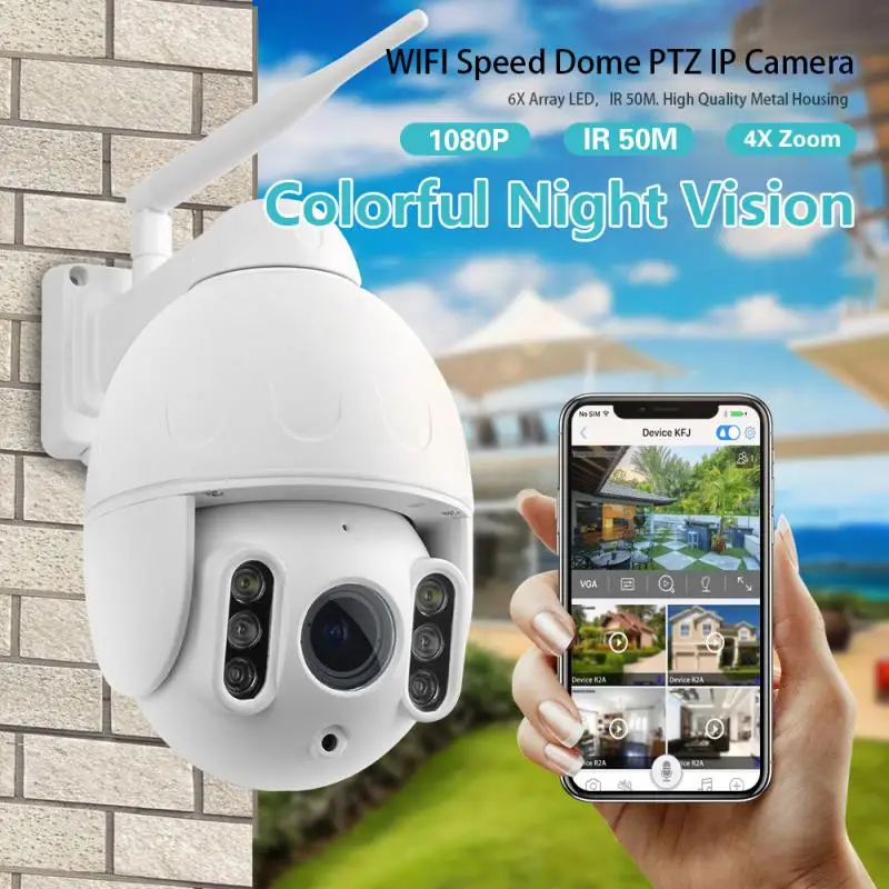 1 шт. купольная IP камера с датчиком движения 1080P Wi Fi|Любительские видеокамеры| |
