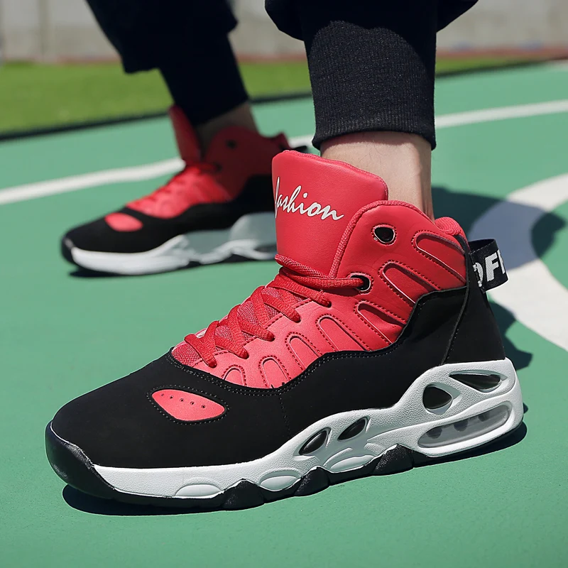 Мужские баскетбольные кроссовки с высоким берцем амортизирующие Uptempo уличные