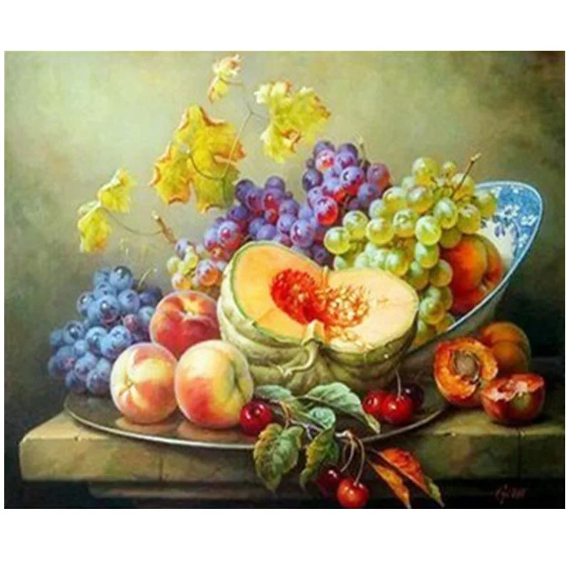 Набор для алмазной живописи с едой 5D, алмазная живопись, полный набор для вышивки крестиком, алмазная вышивка, полная круглая картина