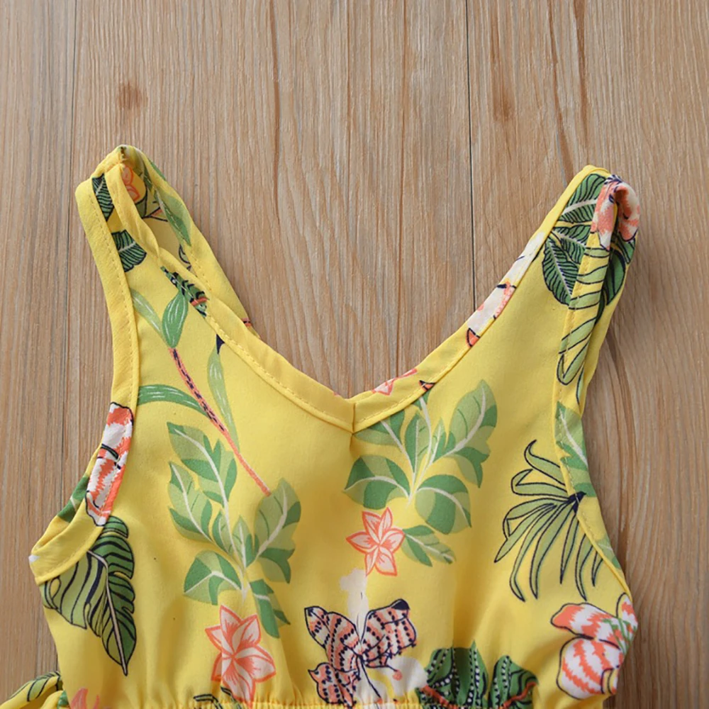 OEAK 2020 модное платье для девочек с цветами без рукавов мини пачка Пышное Платье v