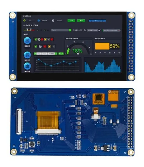 IPS 4 3 дюйма 40P HD TFT LCD емкостный сенсорный экран с адаптерной платой I2C GT9147 IC 24Bit TTL RGB