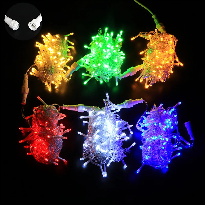 

10-300 Meter Street Garland Outdoor Lighting Tree Garden Wedding Decoration Extendable and Replacement Holiday Lights Steady on