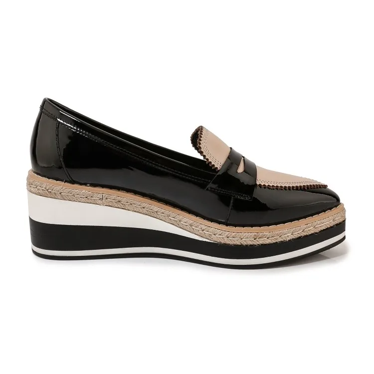 

MLJUESE 2020 women pumps autumn spring soft cow leather white color pointed toe slip on wedges high heels lady shoes party