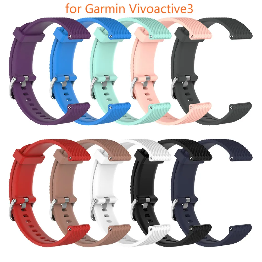 Цветной сменный силиконовый ремешок для Garmin Vivoactive3 умный Браслет Vivomove HR Vivoactive 3