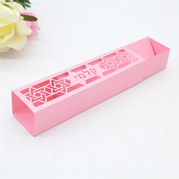 new pink pearl Бар Mitzvah лазерная резка Звезда Давида индивидуальные иврит имя пригласительная коробка - Цвет: new pink pearl