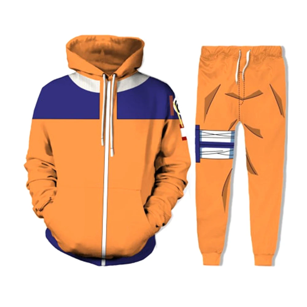 Толстовка с капюшоном 3D в стиле аниме Женский свитшот брюки комплекты одежды -