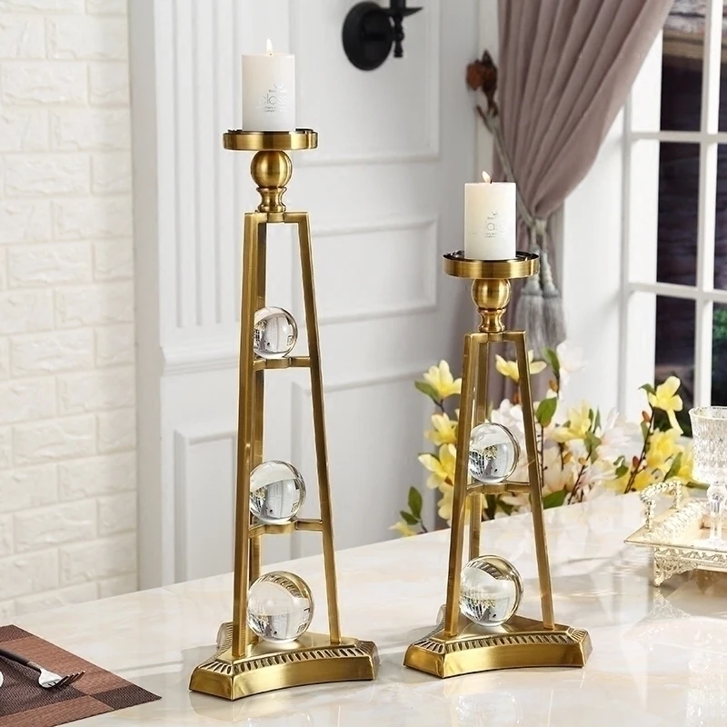 Роскошная модель дома мягкие украшения Золотой металлический хрустальный шар