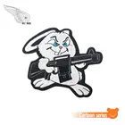 Мультяшный кролик Gunner модная вышивка утюгом нашивки дизайн животных Аппликация Бесплатная доставка