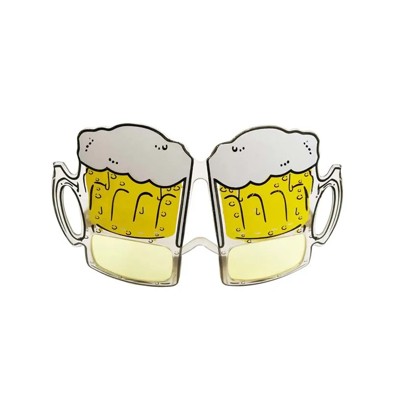 Beer Гавайские новые розовые солнцезащитные очки с Фламинго тропические очки ананас курица вечерние очки карнавальные пляжные вечерние украшения - Цвет: Beer