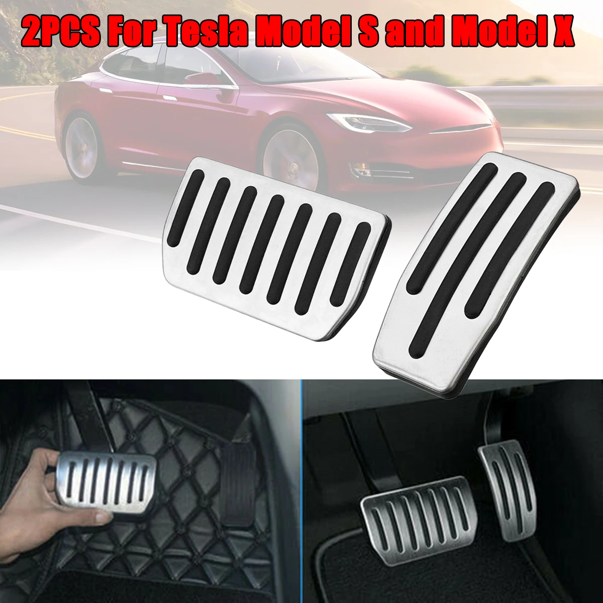 Универсальные нескользящие педали для автомобиля Tesla Model S модель X 2012 2018|Педали| |