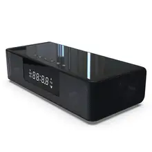 Polished Surface Smart Speaker With LED Alarm Clock Display Bluetooth Remote Control 4000mAh Wireless Fast Charging Bace
