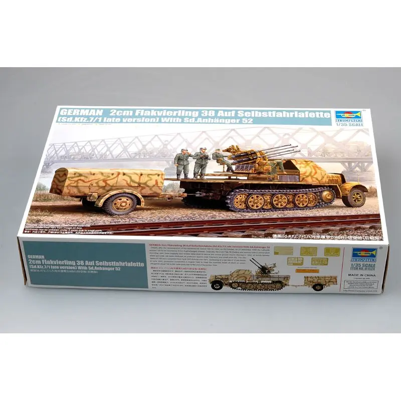 Trumpeter 01524 1/35 немецкий 2 см Flakvierling 38 на Selbstfahrlafette-набор моделей | Игрушки и хобби