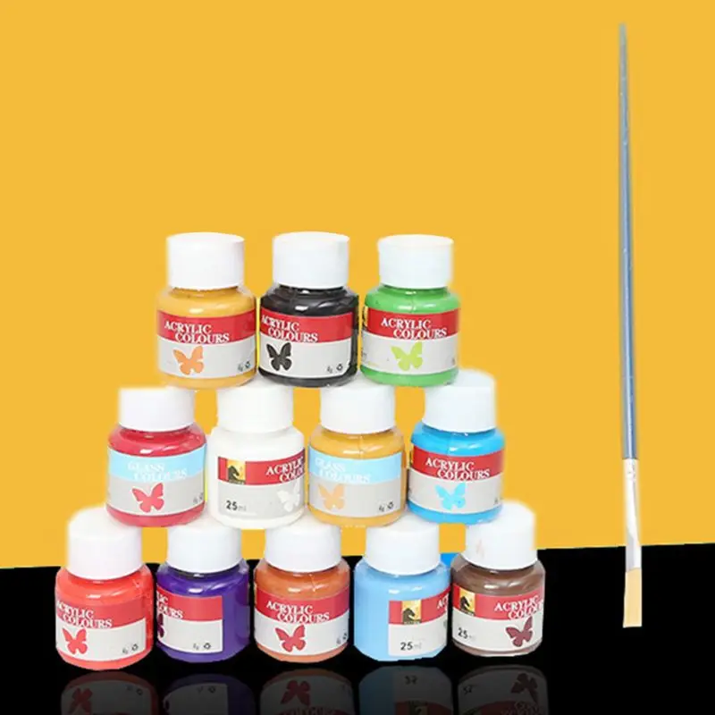 

Acrylic Paint Set 12 Colors Art Supplies Paints for Canvas Crafts Non Toxic Vibrant Colors Quick Dry Painting Supplies