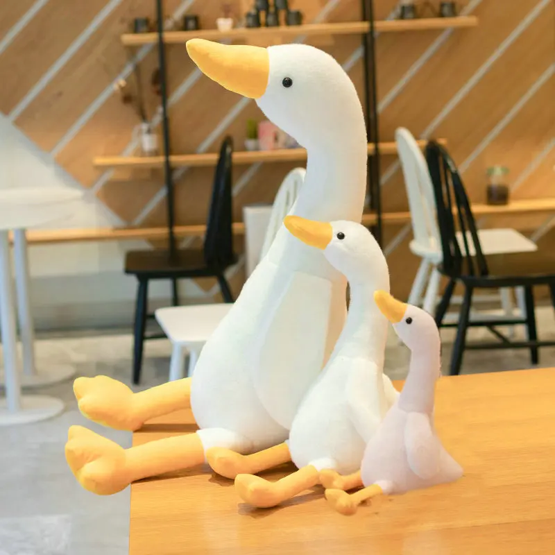 

32cm 1M Big Plush White goose Toy Giant SIze Pink Duck Sky Long Neck Goose Lifelike Water animal Doll toys for Kids Birthday