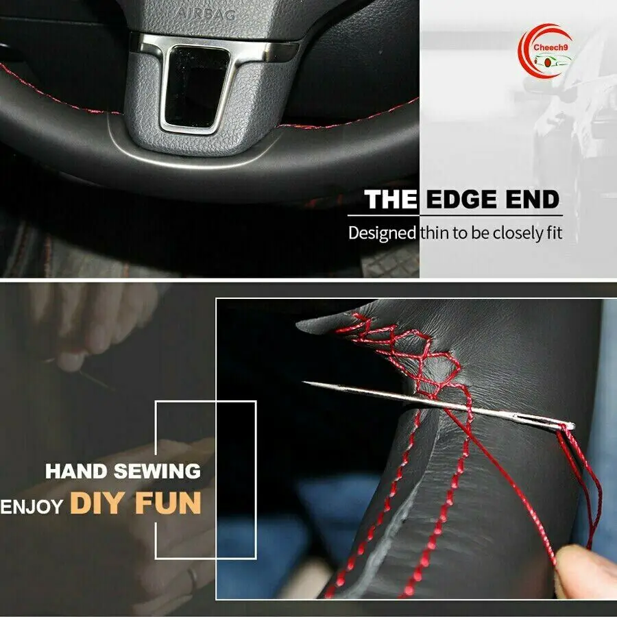 

Black Suede Carbon Fiber Car Steering Wheel Cover For BMW M Sport F30 F31 F34 F