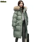 Женский зимний пуховик Guilantu, длинная стеганая парка с меховым воротником и капюшоном, модель 2020, Mujer размера плюс, толстое теплое хлопковое зимнее пальто для женщин