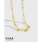 Женское колье-чокер F.I.N.S, корейское ожерелье из настоящего серебра 925 пробы, новинка 2020