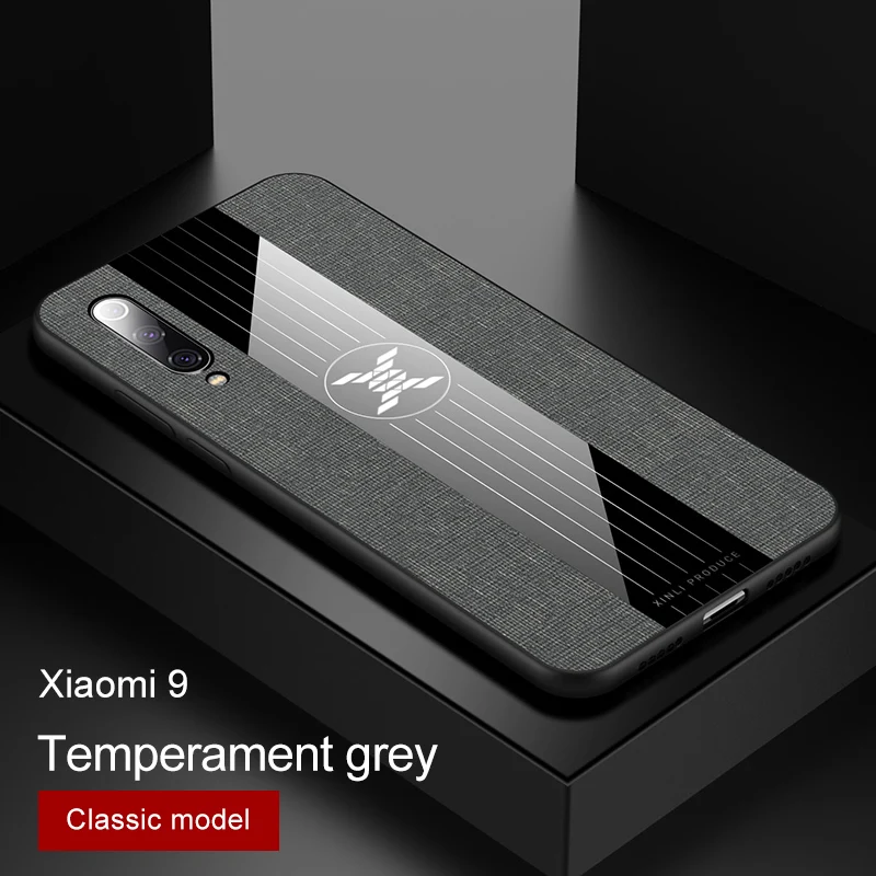 Gray No Ring Для Xiaomi Mi 9 чехол Роскошный тканевый Чехол ударопрочный жесткий чехол для xiomi Xiaomi Mi 8 Lite 9 SE 9T чехол для телефона металлический держатель кольца - Цвет: Gray No Ring