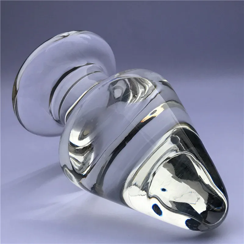 60 мм большая Хрустальная Анальная пробка стеклянный фаллоимитатор