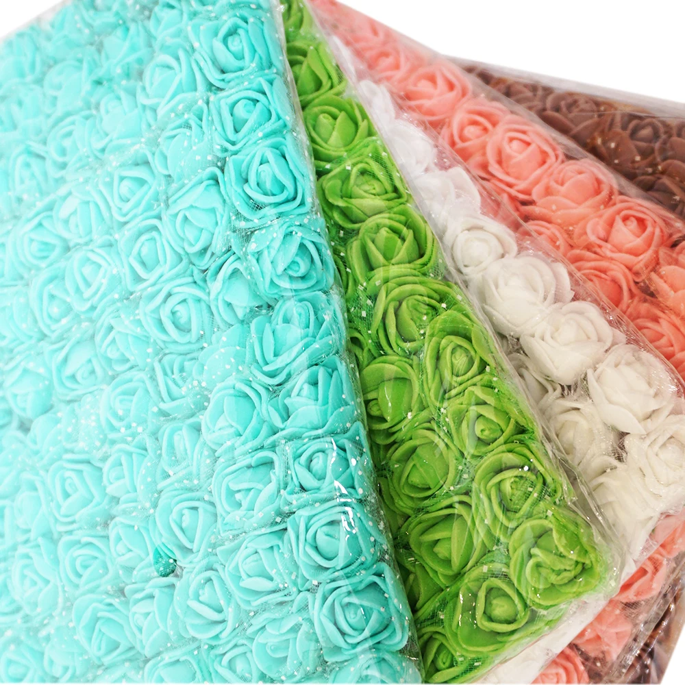 144 шт. искусственные цветы из пенопласта для дома свадьбы автомобиля украшения