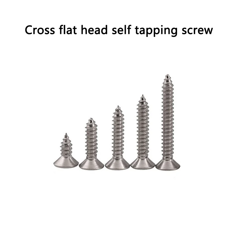

304 Stainless steel phillips Flat Head Tapping Wood Screw KA Cross Countersunk Head Self Tapping Screws M2.2M2.6M3 20PCS