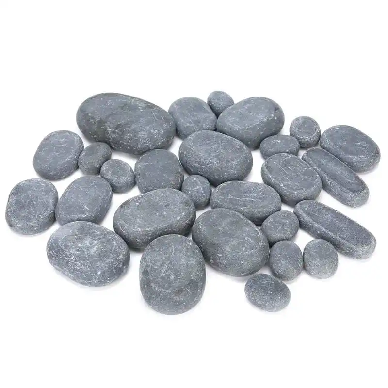 

NEW 27pcs Energy Power Stone Volcanic Hot Stone SPA Back Compress Stone Rock Relaxation Essential Oil Massage Tools