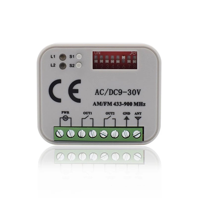 

SMG-662 Multi frequency 300-900MHz Garage Door Receiver For Universal 433.92 868 315 390 MHz Rolling&Fixed Code Remote Control