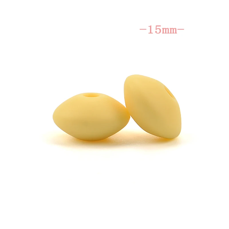 15mm cream yellow LOFCA 12/15 мм Силиконовые чечевицы бусины 10 шт./лот детский Прорезыватель для зубов игрушки, не содержащие БИСФЕНОЛ по уходу за ребенком Силиконовый Сделай Сам грызунок Цепочки и ожерелья ювелирных изделий - Цвет: 15mm cream yellow