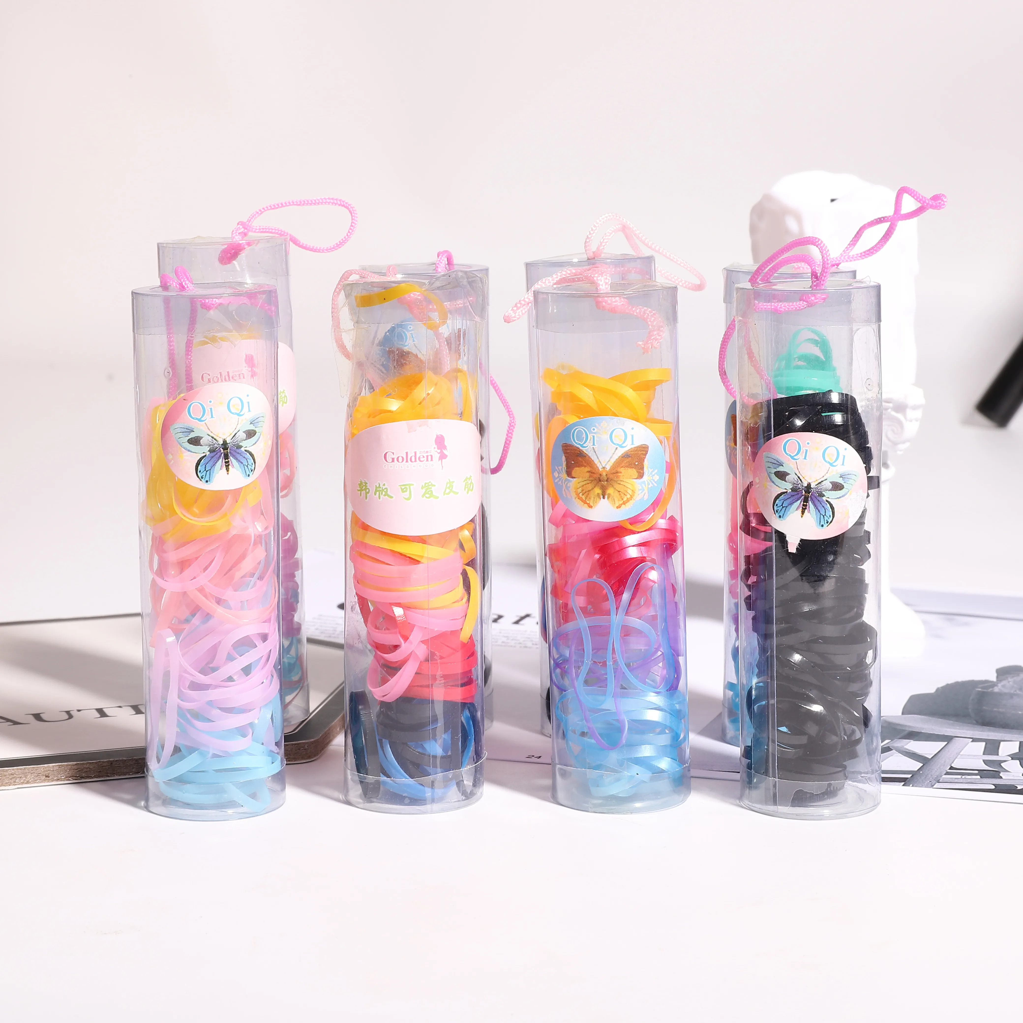 Гладкая Минималистичная одноразовая резинка для волос разных цветов 70-80 Женская