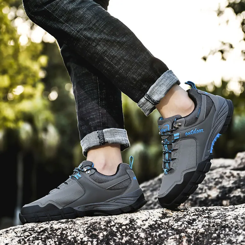 

Big Size 39-48 Men's Hiking Shoes Waterproof Men Mountain Climbing Sneakers Non-Slip Male Trekking Trainers Comfortable Walking