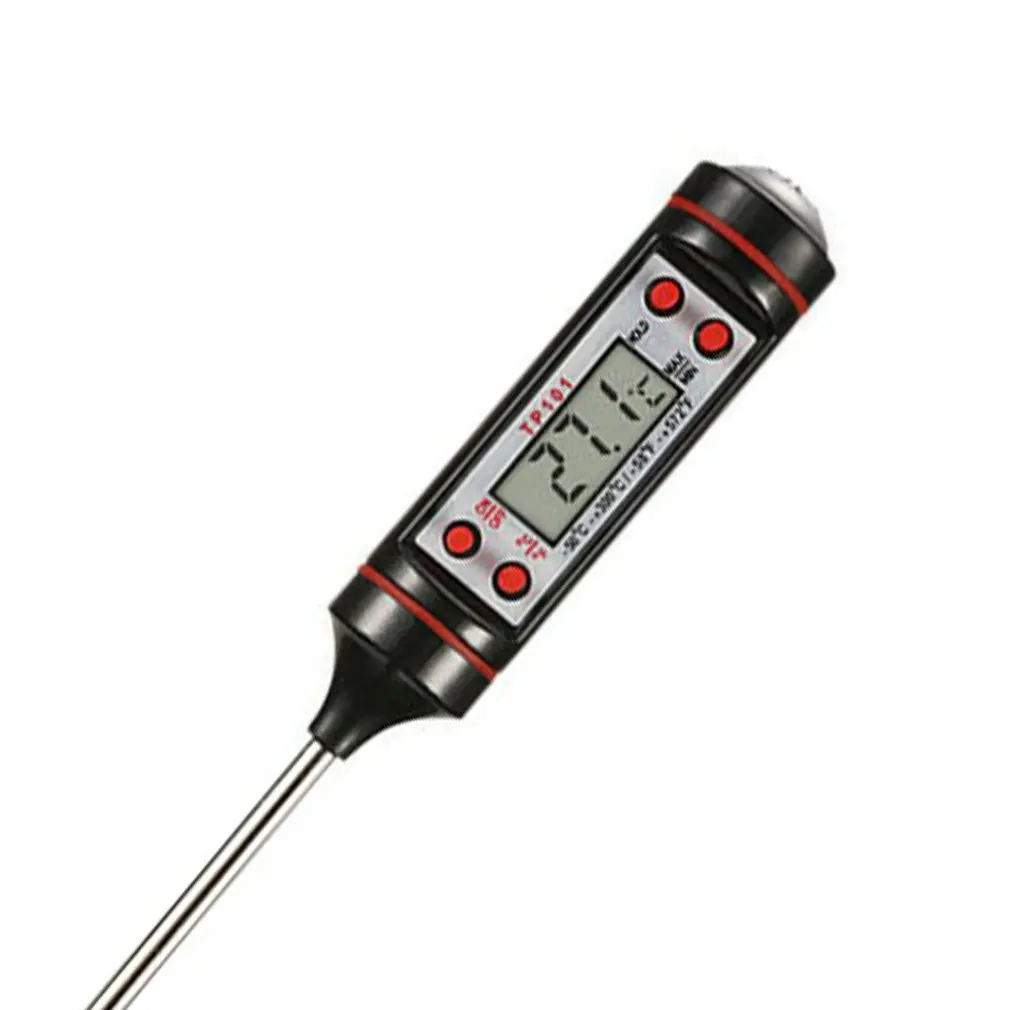 

Temperature Meter TP101 Electronic Digital Food Thermometer Stainless Steel Baking Temperature Meter Large Screen Display