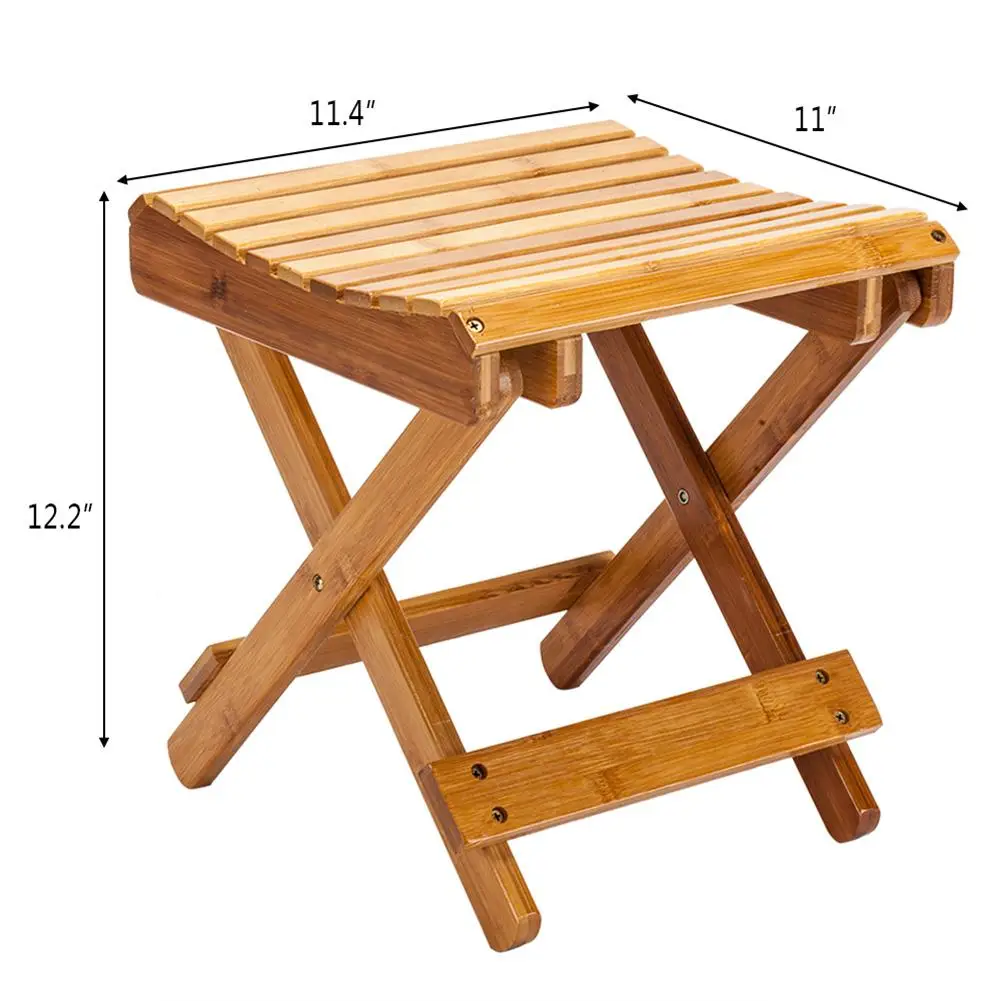 

Children Multi-Function Collapsible Bamboo Stool Suitable for Shower Travel Folding Children's Bath Stool Shower Footstool