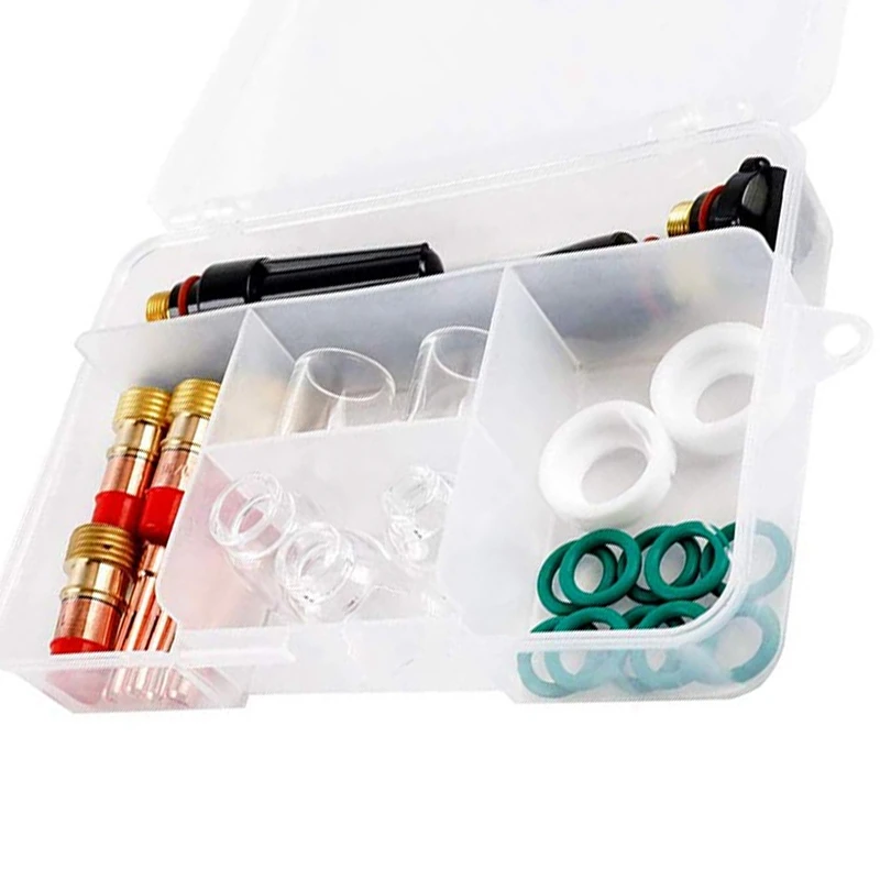 28 шт./компл. TIG сварочный фонарь газовый объектив 4 5 6 7 8 Pyrex Cup Kit для Tig WP 17/18/26