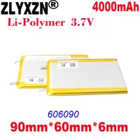 1 12pcs 3 7v polymer lithium battery 606090 4000mah large capacity tablet computer mobile power supply diy batteries
