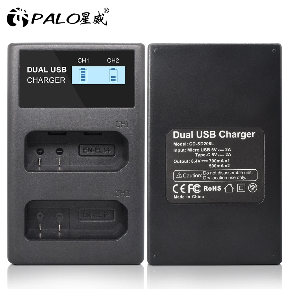 EL14 ENEL 14 EN-EL14A EN EL14A LCD двойное зарядное устройство для Nikon P7800 P7100 D3400 D5500 D5300 D5200 D3200 D33 |