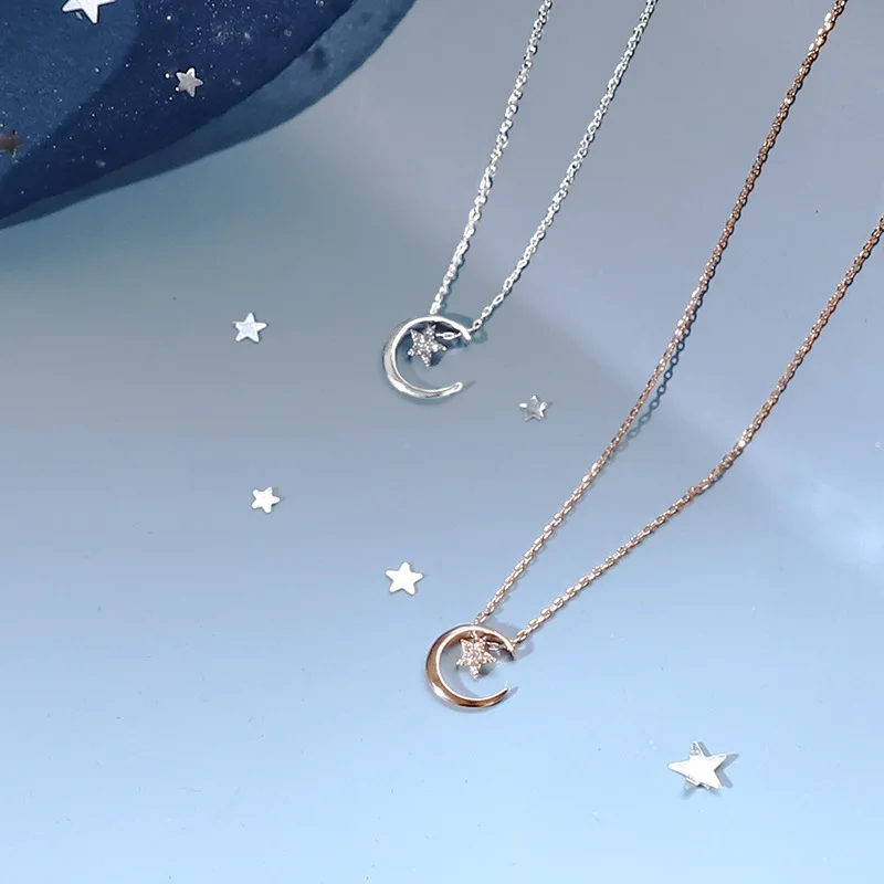 Женское Ожерелье со звездой из стерлингового серебра 925 пробы сексуальная