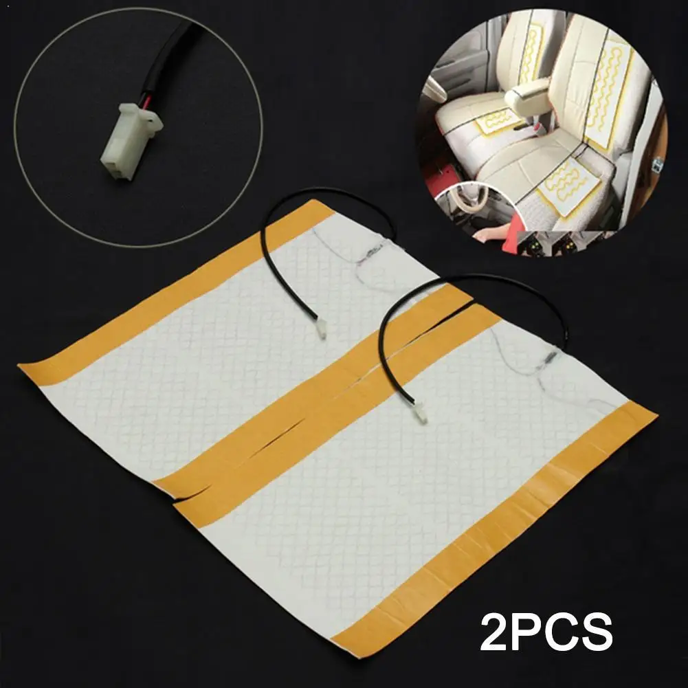 

2Pcs 12V Universal Car Heat Pad Seat Covers Carbon Fiber Heated Auto Car Seat Heating Pad Warmer Heater Mat