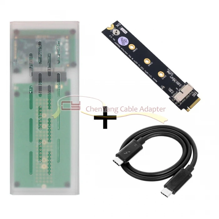 

Thunderbolt 3 to Macbook 2013-2017 SSD & PCI-E NGFF M-key NVME AHCI SSD Convert Case Cartridge