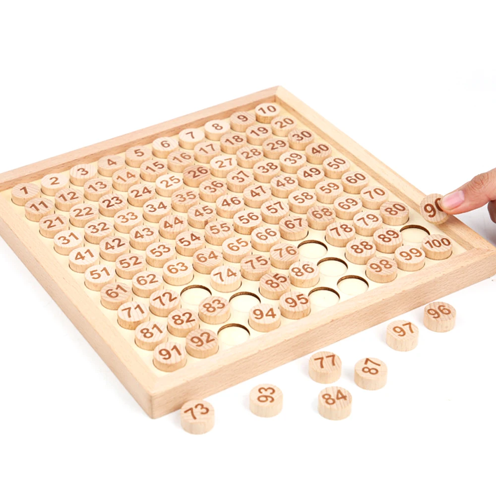 

Wooden 1-100 Number Cognitive Game Children's Mathematical Division Toys Education Multi-functional Intelligence Chess Toys