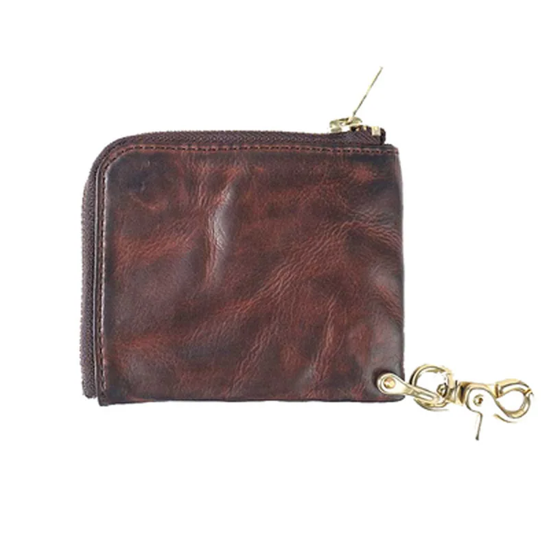 Оригинальный новый оригинальный кожаный кошелек ручной работы мужской короткий