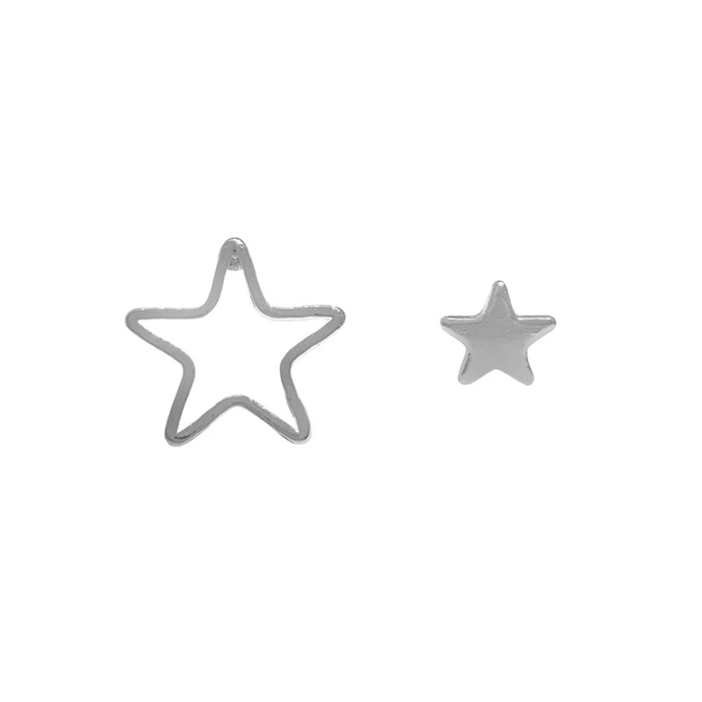 

Classic Asymmetric Earrings Contracted Fashion And Personality Star Shaped Stud Earrings Female Elegant Temperament