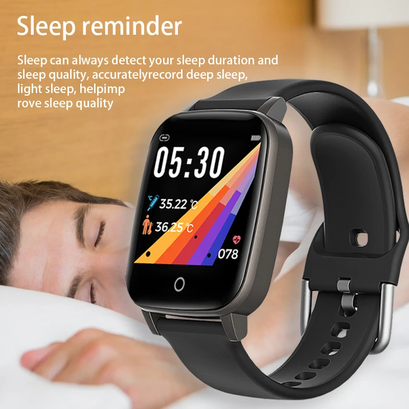 Модные умные часы с измерением температуры тела для мужчин и женщин монитором