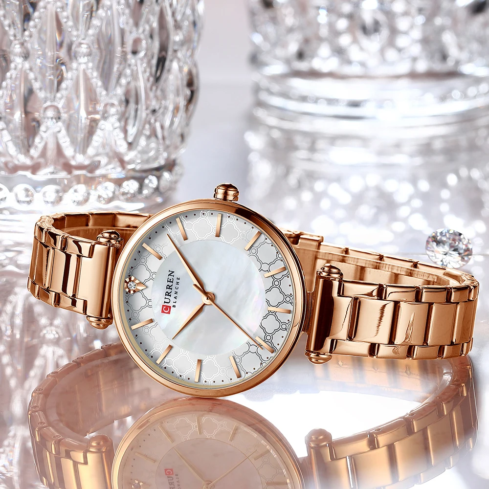 

CURREN Luxury Ladies Watch Stainless Steel Casual Bracelet Quartz Wristwatch Women Watches Clock reloj mujer relogio feminino
