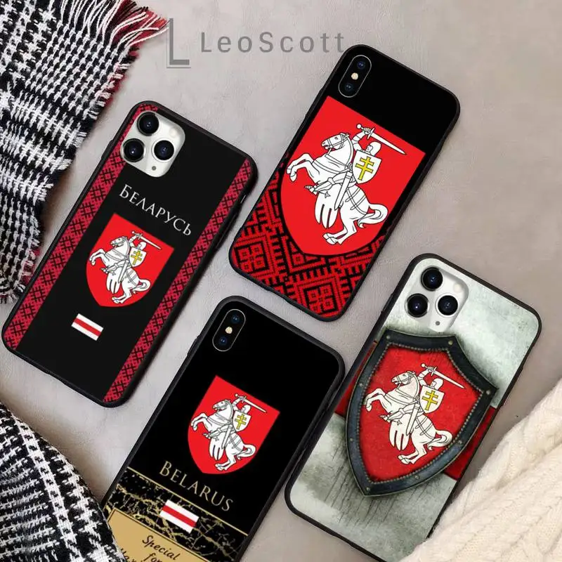 

Belarus flag Phone Case for iPhone 11 12 pro XS MAX 8 7 6 6S Plus X 5S SE 2020 XR Soft silicone cover funda