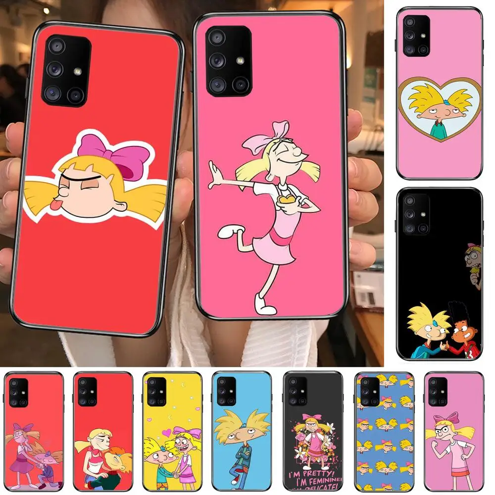 

Cartoon Hey Arnold case Phone Case Hull For Samsung Galaxy A 50 51 20 71 70 40 30 10 80 E 5G S Black Shell Art Cell Cove