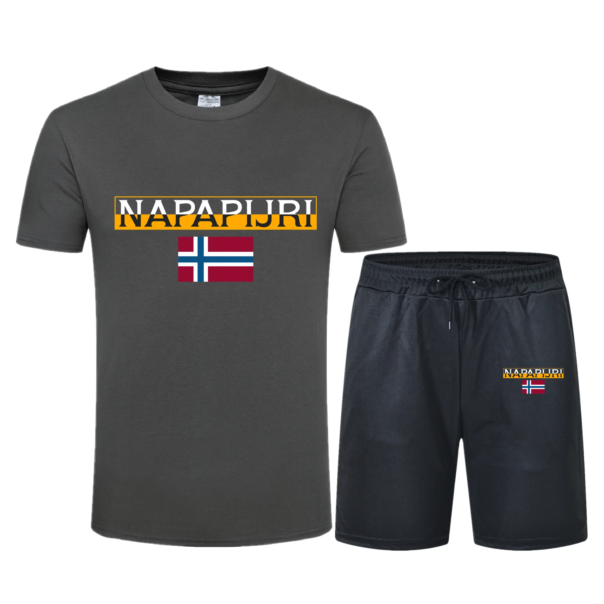 

Brand Letter Men T shirt And Beach Shorts Sets 2021 Summer Sportswear Jogger Pants T-shirt streetwear Harajuku Tops Tshirt