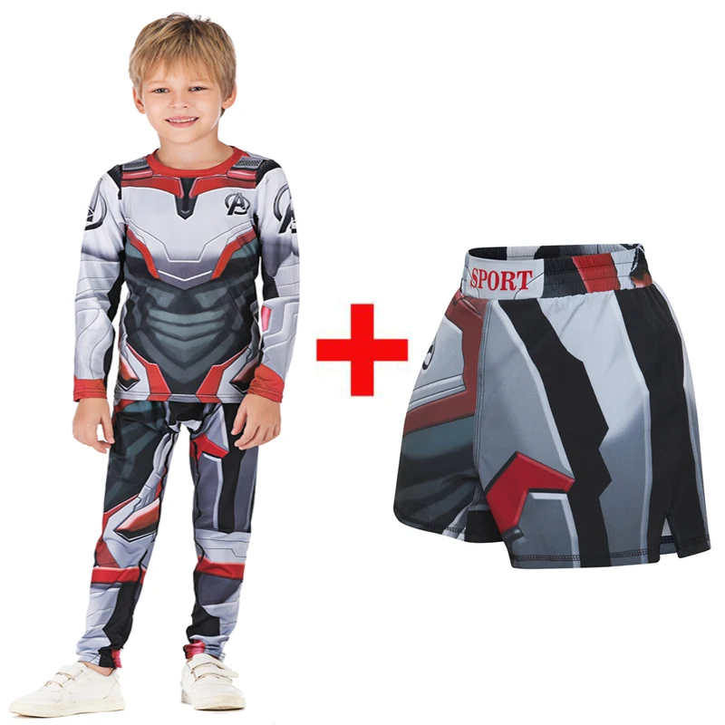 Детский комплект для MMA из двух предметов компрессионные трикотажные изделия +